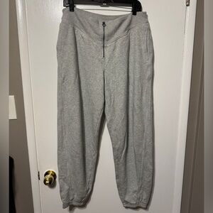 Aerie Grey Zip Up Sweatpants Size Large